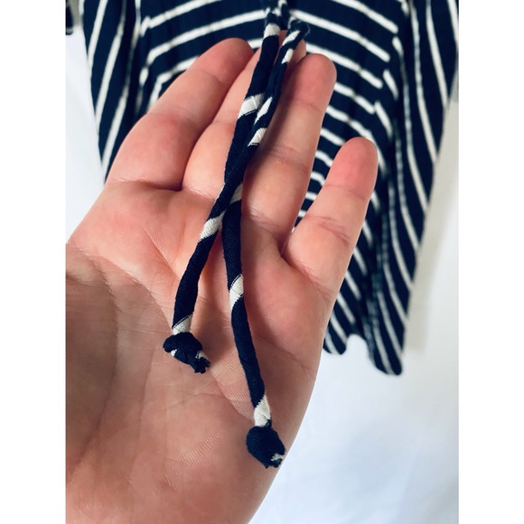 Lush Navy Blue Striped Dress - Picture 11 of 12